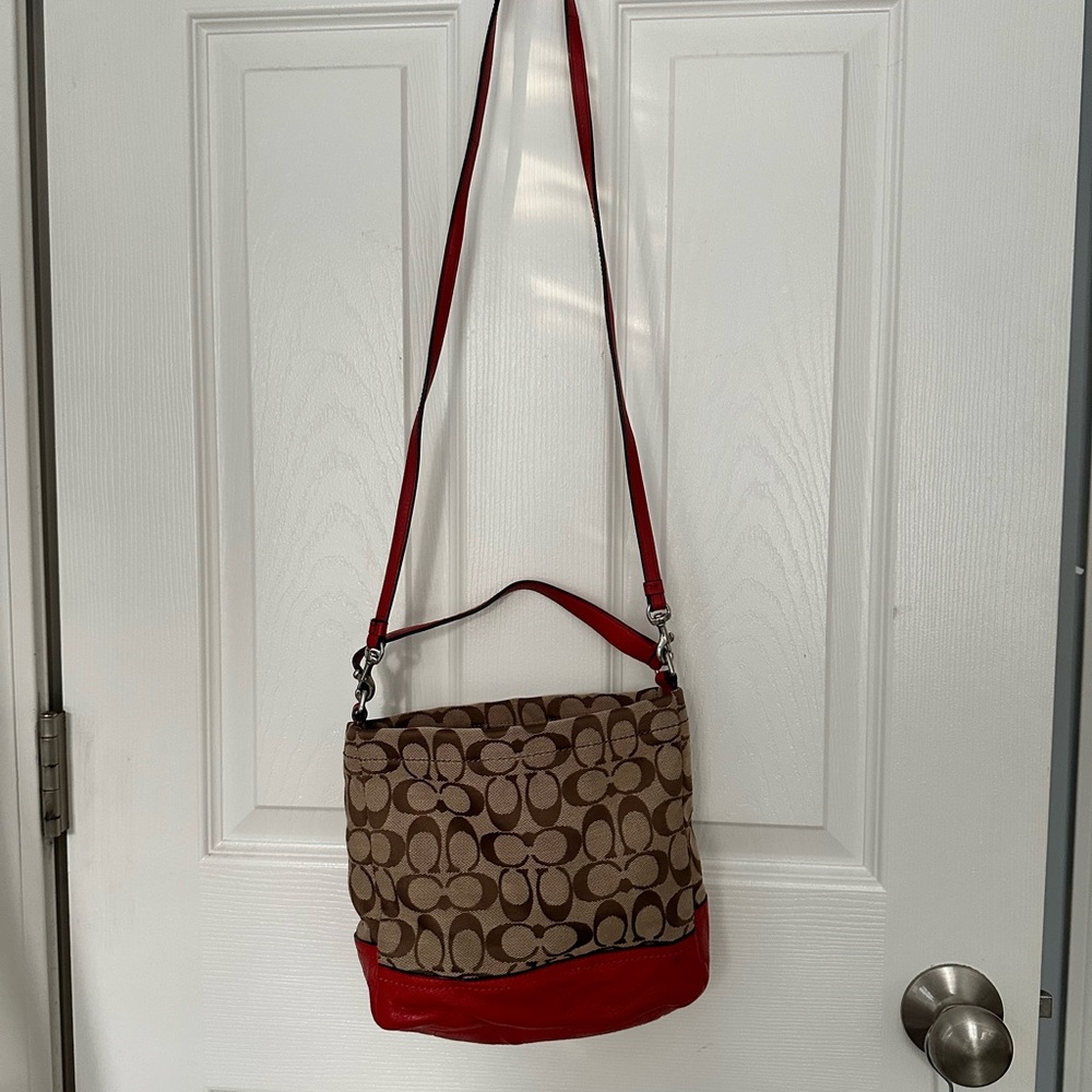 Coach Red and Brown Women's Bag